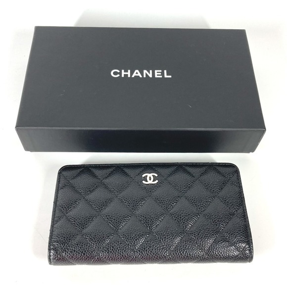 Chanel Long wallet Two fold Long Wallet Black SilverHardware - Picture 5 of 10